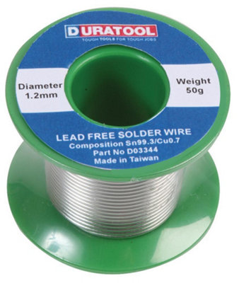 DuratoolLead Free Solder Wire1.2mm50G from B&Q