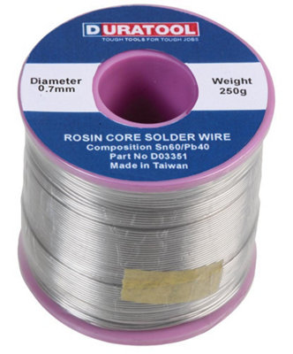 Duratool 60/40 Solder Wire0.7mm250G from B&Q