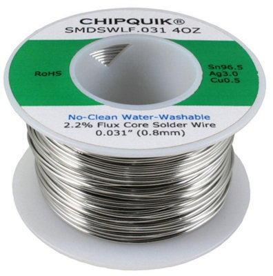 Chip QuikNo-CleanLead-Free Solder Wire0.8mm113G from B&Q