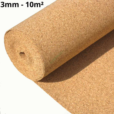 Corksystem Cork Roll3mm10M2 (107.63 Sqft)Uk BrandNatural Acoustic & Thermal Insulation For FloorsWalls And Crafts from B&Q