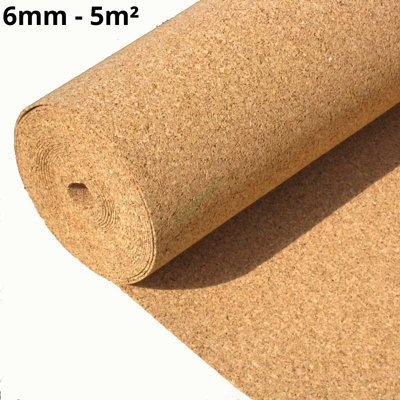 Corksystem Cork Roll6mm5M2 (53.81 Sqft)Uk BrandNatural Acoustic & Thermal Insulation For FloorsWalls And Crafts from B&Q