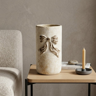 B&Q -  Relica Bow Motif Decorative Vase