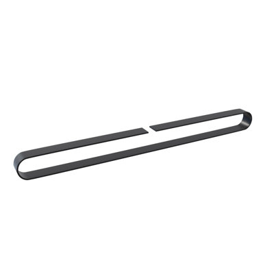 B&Q -  Single Square Towel Bar Rail Holder Matt Black