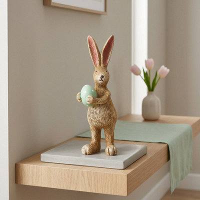 Garden Greatness Jasper Rabbit Green Egg Easter Ornament from B&Q