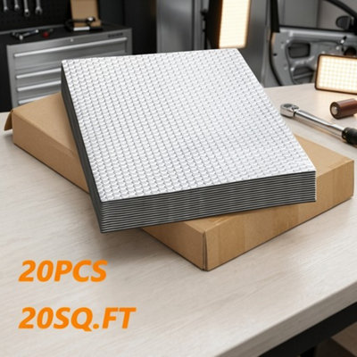 Sound Deadening Mat Butyl Car Insulation Sheets 37.5 X 25 CmPack Of 20 from B&Q