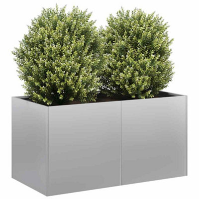 B&Q -  Planter 80X40X40 Cm Galvanised Steel