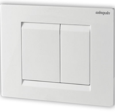 FixTheBog Wirquin Essential Dual Flush Plate  White (55720347) from B&Q