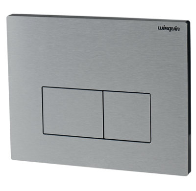 FixTheBog Wirquin Design Dual Flush Plate Brushed Aluminium (55720351) from B&Q