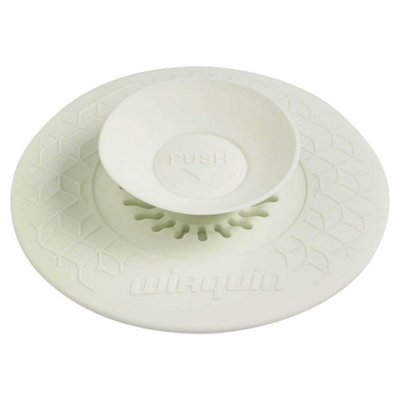 Wirquin White Universal 2In1 Kitchen Sink Plug/filter 110mm Stick Function Easy Use from B&Q