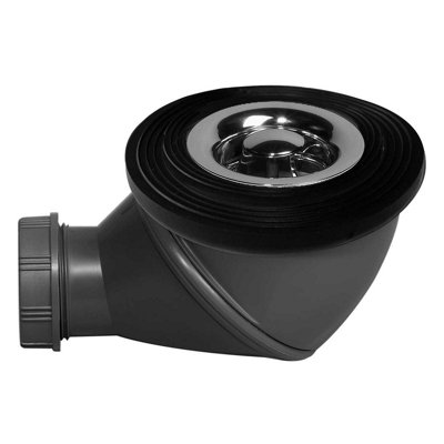 Wirquin Multi Directional Shower Tray Waste Drain 50mm Diameter 360 Degree Chromed Dome from B&Q