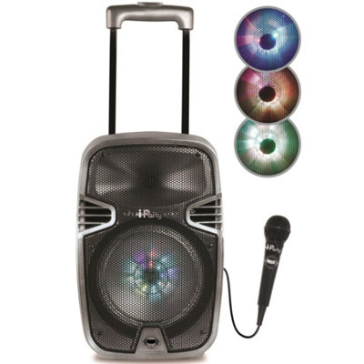 Lexibook K8250 Iparty Bluetooth Light Trolley Speaker With Karaoke & Mic Usb Aux from B&Q