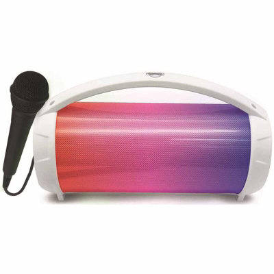 Lexibook Iparty Portable Bluetooth Speakers With Lights & Mic Rechargeable White from B&Q