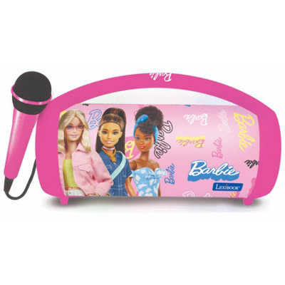 Lexibook Btp585Bbz Barbie Bluetooth Speakers With Lights & Mic 1200 Mah Pink from B&Q