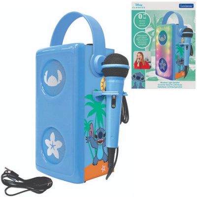Lexibook Btp185Dz Disney Stitch Luminous Bluetooth Speakers With Lights & Mic from B&Q