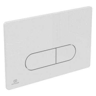 Ideal Standard Oleas P1 Pneumatic White Dual Flushing Plate (H)154mm (W)234mm from B&Q