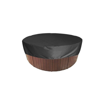 B&Q Round Swimming Pool Cover Solar Pool Cover, Waterproof Uv Resistant Spa Protective Cover, 190T For Outdoor Spa Bathtub, 190X30Cm