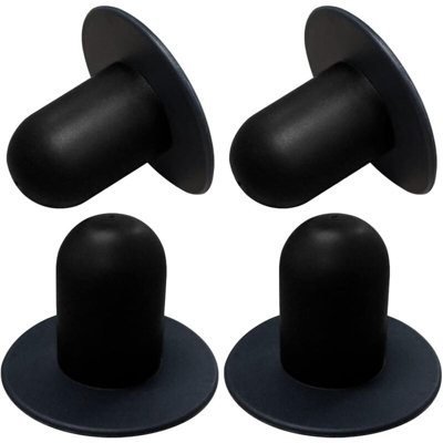 B&Q 4 Pcs Swimming Pool Pump Strainer Hole Plug Replacement For Bestway And Intex Pools Ground Swimming Plug Stopper, Black