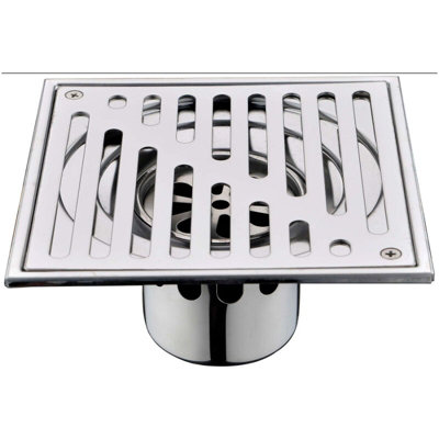 B&Q Floor Drain Stainless Steel Anti Odor Square Bathroom Waste Gate Shower Drainer With Caliber, 150 X 150Mm Extra Large