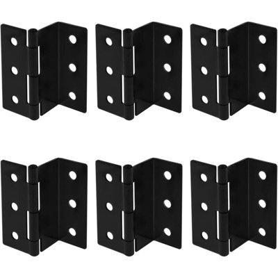 B&Q 6 X 76mm Length Half Surface Hinges, Trunk Hinges, Door Offset Hinges, 1.8mm Thickness