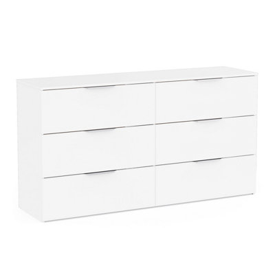 FurniComp LTD Furnicomp Chicago 6 Drawer 150Cm Large Chest Of DrawersMatt White from B&Q