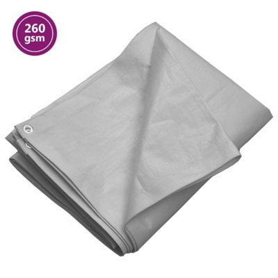 Berkfield Tarpaulin 260 G/m2 3X3 M Grey Hdpe from B&Q