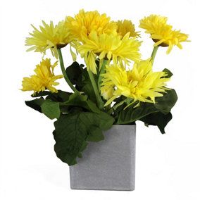 33cm Artificial Potted Daisy Yellow