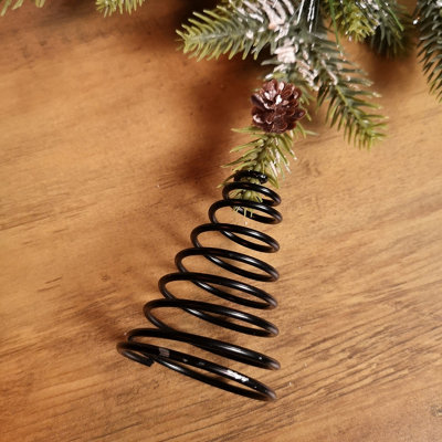 33cm Green Fir Snowflake with Pinecones and Berries Christmas Tree Topper - 6