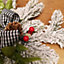 33cm White Fir Snowflake with Pinecones and Berries Christmas Tree Topper