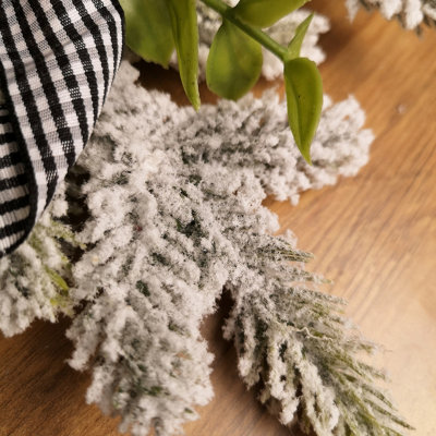 33cm White Fir Snowflake with Pinecones and Berries Christmas Tree Topper - 5