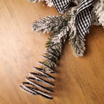 33cm White Fir Snowflake with Pinecones and Berries Christmas Tree Topper - 7