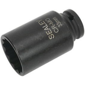 33mm Bi-Hex Deep Impact Socket - 1/2 Inch Sq Drive - Chromoly Wrench Socket