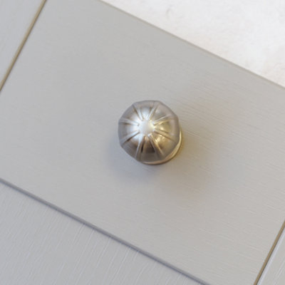 33mm Brushed Nickel Traditional Round Cabinet Knob