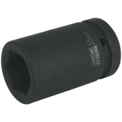 33mm Forged Deep Impact Socket - Durable Chromoly Wrench for Air Impact Wrenches