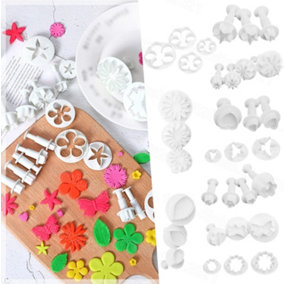 33PCS Silicone Fondant Cake Topper Mould Cookie Mold Decorating Tools Chocolate