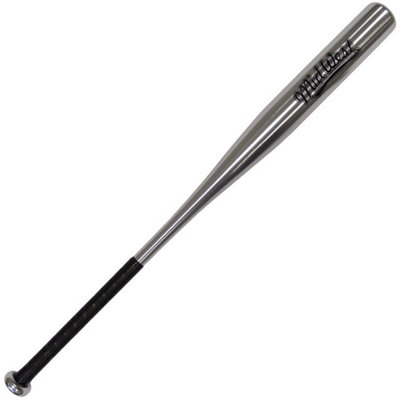 34 Inch Aluminium Alloy Baseball Bat - Silver Metal Premium Comfort Grip