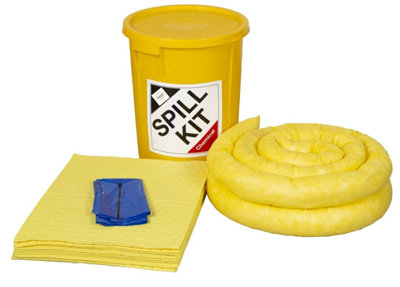 34 Litre Chemical/Universal Spill Kit in a Plastic Drum