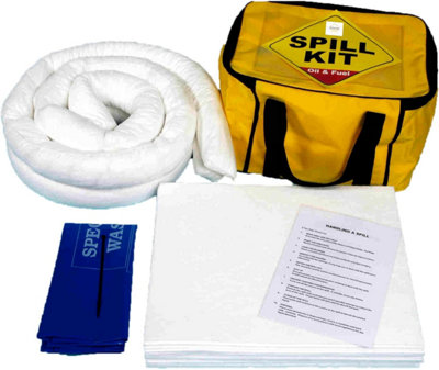 34 Litre Oil and Fuel Spill Kit in a Cube Carry Bag