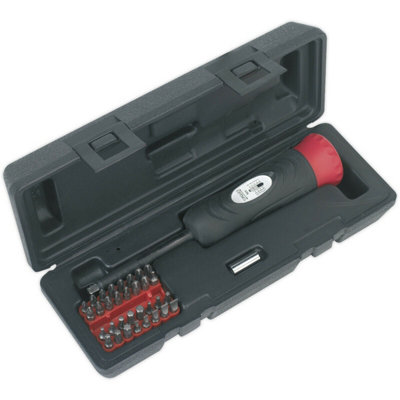 34 PACK Torque Screwdriver Set - 2-10Nm 1/4" Square Drive & Various Bits / Case