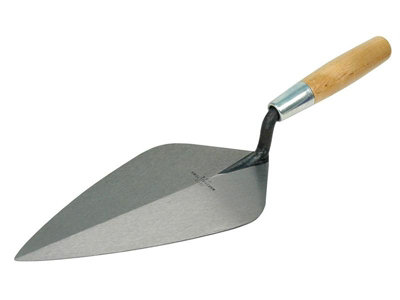 34 Wide London Pattern Brick Trowel - Wooden Handle 12In