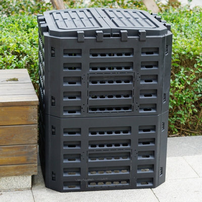 340l Garden Composter Eco Compost Converter Recycling Soil Storage Bin Waste Box - 3