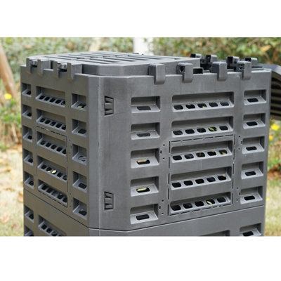 340l Garden Composter Eco Compost Converter Recycling Soil Storage Bin Waste Box - 5