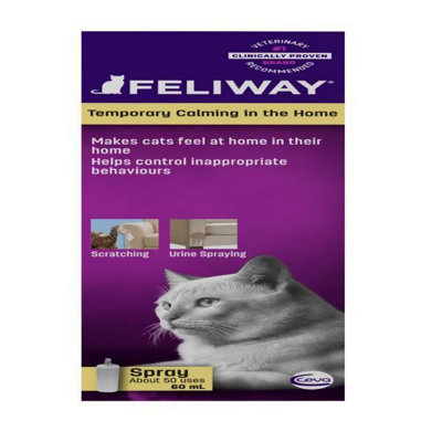 Feliway Classic 60 Ml SprayComforts Cats And Helps Solve Behavioural Issues In The Home And On The Move60 Ml from B&Q