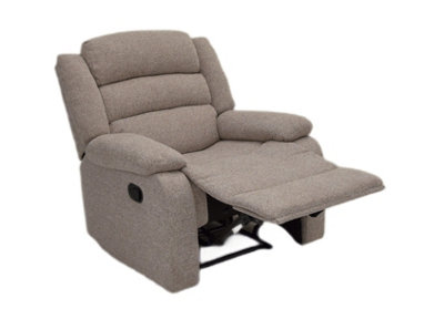 Judy Manual Armchair Recliner Fabric Beige from B&Q