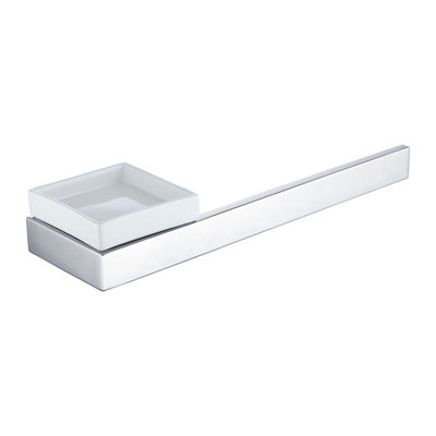 Nes Home Chrome Towel Bar With Soap Dish from B&Q