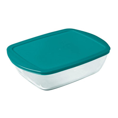 B&Q -  Transparent Rectangular Dish With Lid0.4L 0.4 L