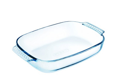 Pyrex Borosilicate Glass Rectangular Roaster With Easy Grip Handles39X25Cm from B&Q