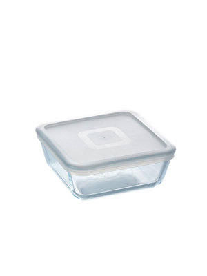 B&Q -  Cook And Freeze Square Dish With Lid 850Ml 0,85L14X14Cm