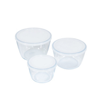 B&Q -  Cook & Freeze Set Of 3 Round Containers