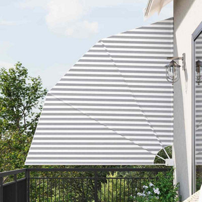 Berkfield Balcony Privacy Screen Anthracite And White 210 X 210 Cm Fabric from B&Q