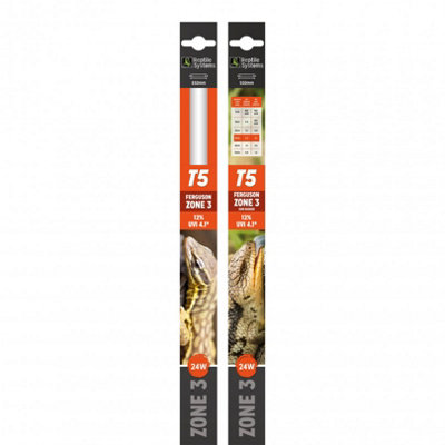 B&Q Reptile Systems T5 Zone 3 Uvb 24W 550Mm Light